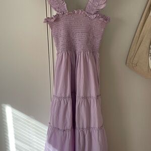 Quince Lilac Women’s Poplin Smock Midi Dress